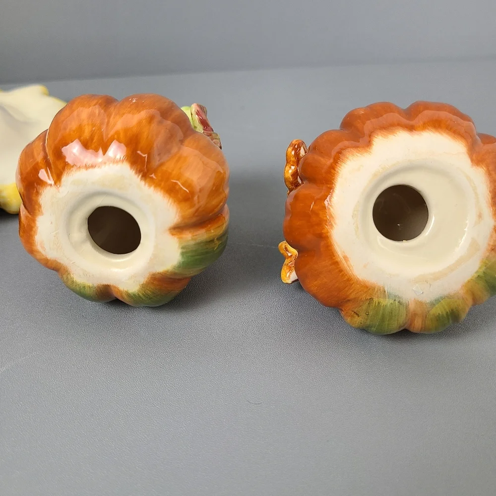 Spode Harvest Collection Hand-Painted Salt Pepper Shaker Tray Set